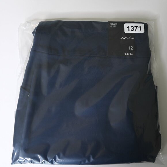 INC International Concepts Navy Mid Rise Pull On Shorts - Size 12 - NWT $49.50 - Picture 8 of 8